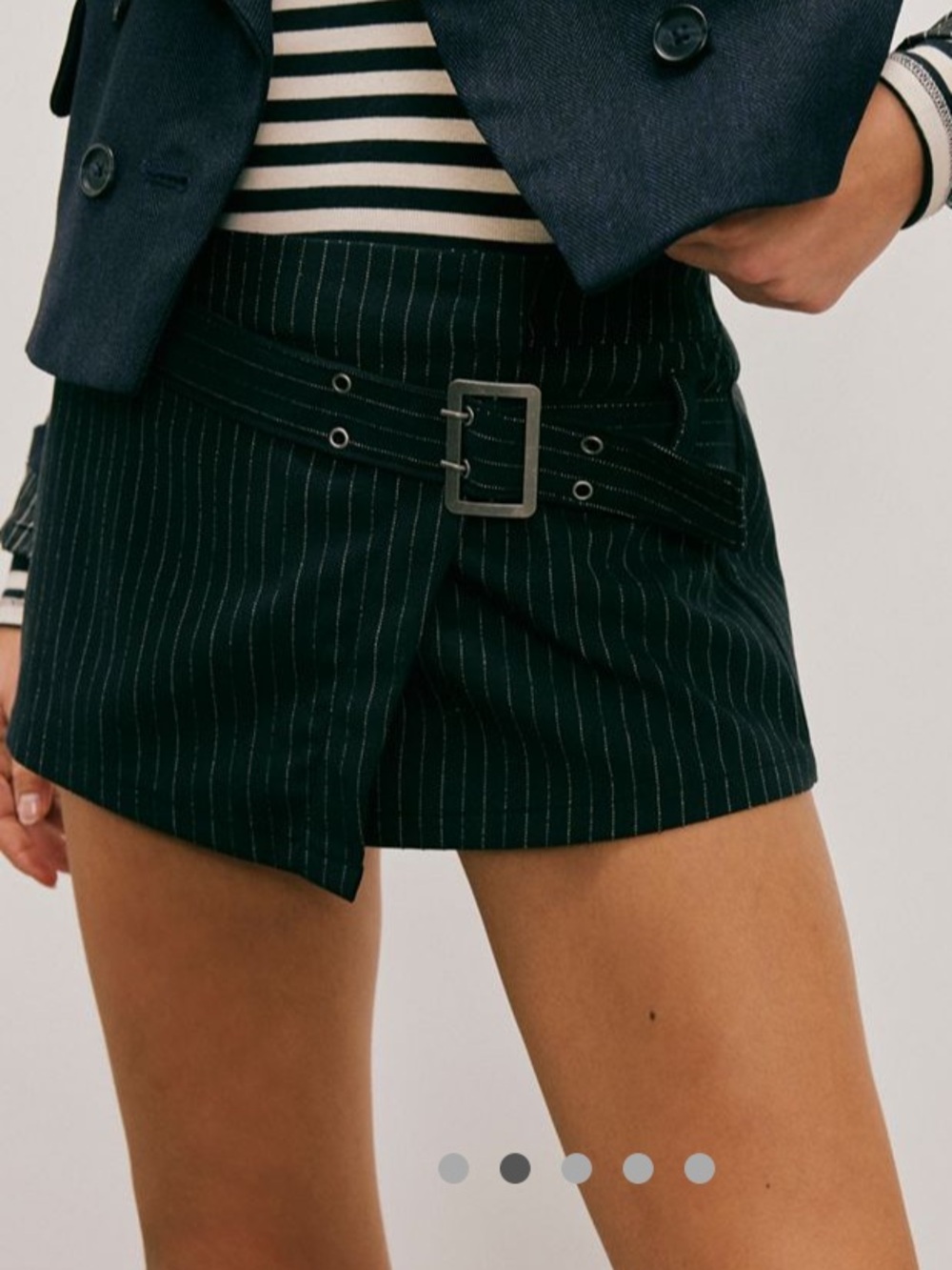 Phoebe Pinstripe Mini Skort
